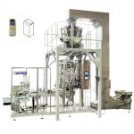Máquina automática de envasado de bolsas de fondo cuadrado con etiqueta superior