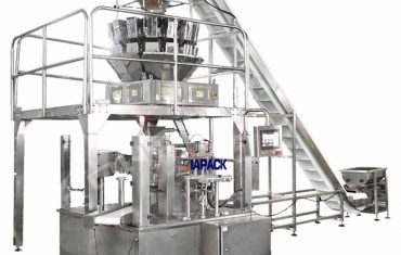 Bolsa doy giratoria automática con máquina de sellado de embalaje con cremallera