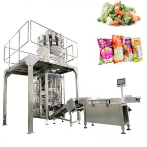 Máquina de envasado ZL720 VFFS con máquina de pesaje de cabezales múltiples para alimentos congelados