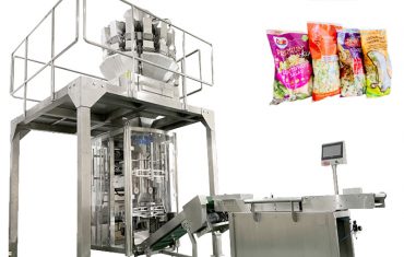 Máquina de envasado ZL720 VFFS con máquina de pesaje de cabezales múltiples para alimentos congelados