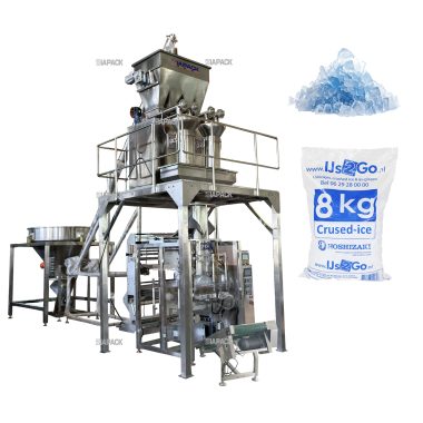 Máquina automática para pesar y llenar bolsas de hielo picado