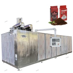 Máquina automática de envasado y llenado de bolsas al vacío tipo ladrillo de doble cámara