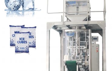 Máquina automática de envasado y pesaje de cubitos de hielo de 5 kg.