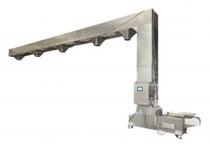 Elevador de alimentación de cangilones con múltiples puntos de llenado